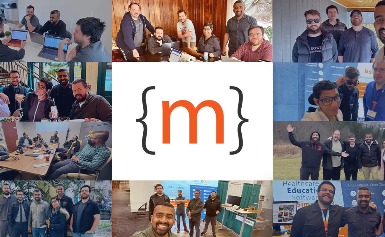 Medtrics team — working sessions, conferences, and celebrations